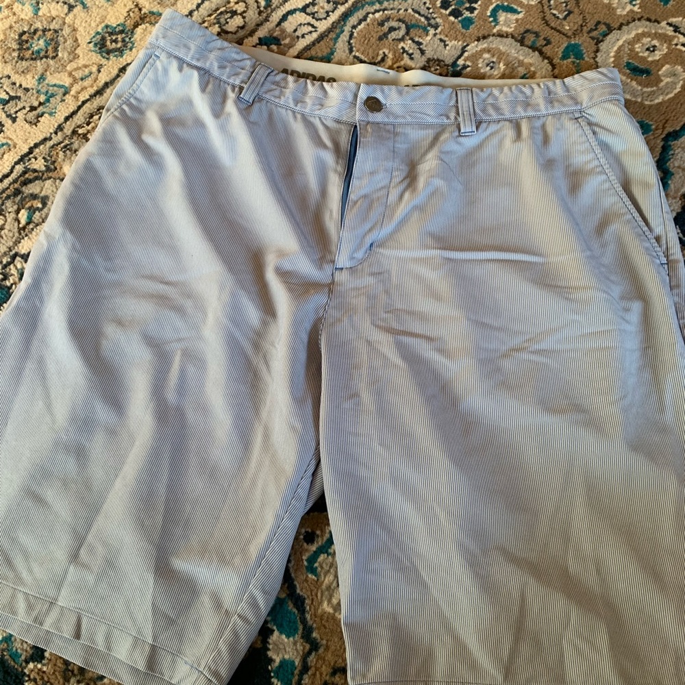 Men’s Adidas striped golf shorts